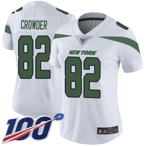 New York Jets Limited White Women Jamison Crowder Road Jersey NFL Football #82 100th Season Vapor Untouchable->new york jets->NFL Jersey